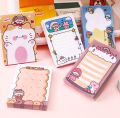 80Pcs/Book Cartoon Paper Sticky Notes Creative Notepad Memo Pads Office School Stationery Adhesive Stickers for Students.