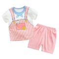Toddler Baby Boys Girls Summer Clothing Suit Newborn Kids Cartoon Short Sleeve T-shirts+shorts 2pcs Children's Tracksuits Sets.
