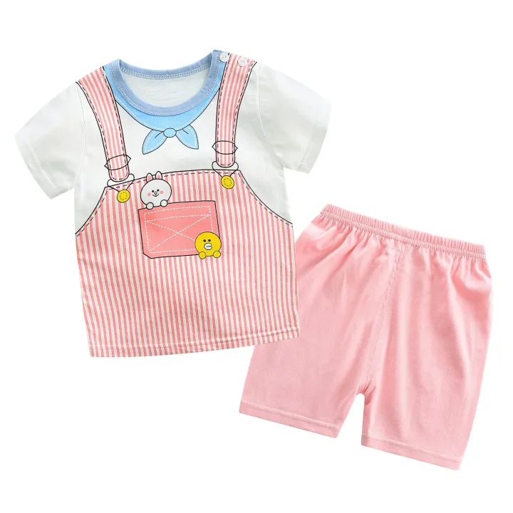 Toddler%20Baby%20Boys%20Girls%20Summer%20Clothing%20Suit%20Newborn%20Kids%20Cartoon%20Short%20Sleeve%20T-shirts+shorts%202pcs%20Children's%20Tracksuits%20Sets%20-%20Image%203