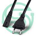 EU Plug 2.5A 220V AC Electric Wire Extension Cable 2Pin Power Cord 2 Meter.