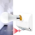 LED AC220V 110V 85-265V Automatic Human Body Infrared IR Sensor Bulb Light E27 Base PIR Motion Detector Wall Lamp Holder Socket. 