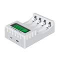 PUJIMAX 4 Slots 1.2V Smart Battery Charger LCD Display For AA/AAA NiCd NiMh Rechargeable Battery Portable Fast Charging Adapter. 