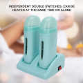 Hair Removal Wax Heater Professional Double Heaters Machine Cyan. 