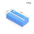 2Pcs- 8 Position DIP Switches 2.54mm Pitch Horizontal DIP Switch Eight Positions Piano Type Dial DIP Slide Switch For Electronics Circuit PCB. 
