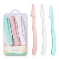 3pcs Colorful Eyebrow Trimmer Face Hair Razors Women Eyebrow Shaver Hair Removal Makeup Tools.