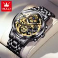 Olevs 9947 Top Luxury Brand Chronograph Stainless Steel Wristwatch For Men - Watch. 