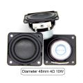 1.8 Inch Audio Speaker 4Ω 10W 48mm Bass Multimedia Loudspeaker DIY Sound Mini Speaker with Mounting Hole. 