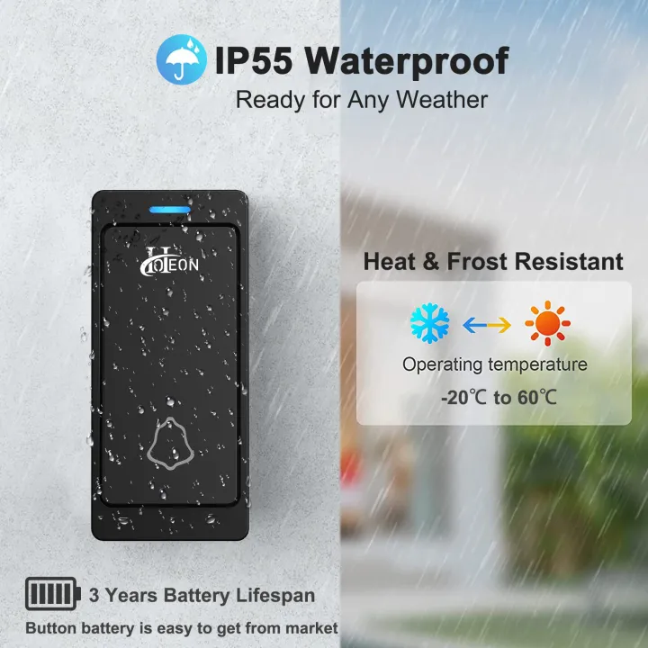 Wireless%20Door%20Calling%20Bell,%20Ding%20Dong%20Calling%20Bell,%20300M%20Ranged%20Doorbell%20for%20Home%20Office-32%20Ringtones%205%20Adjustable%20Volume,%20Plug%20in%20Type-Black(1/2%20Transmitter%20&%201%20Receiver),2%20pin%20-%20Image%202