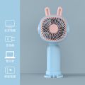 Handheld Mini Fan Portable USB Charging Pink Rabbit Ear Convenient Creative Summer Pocket Small Fans For Boy Girl Kids Gift.
