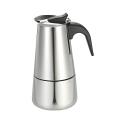 300ml 6-Cup Stainless Steel Espresso Percolator Coffee Stovetop Maker Mocha Pot for Use on Induction Cooker.