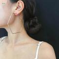Simple Hexagonal Geometric Ear Studs Earrings Jewelry - Golden.