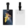 Custom Nicolas Cage In A Banana Luggage Tag With Name Card Space Privacy Cover ID Label for Travel Bag Suitcase. 