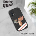 YYDS for OPPO A18 A38 Back Cover Cute Jerry Tom PU Leather Phone Case Ultra Thin Soft Drop Protection Case.