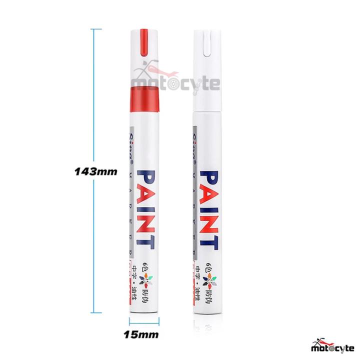 Waterproof Tire Marking Pen- 1 Piece White and 1 Piece Red (Bundle of 2)