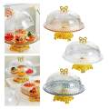 Footed Cake Plate Shaterproof Round Cake Tray for Muffins Cookies Cheesecake. 