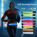 Rechargeable LED Waist Bag Fanny pack Running Belt  3 Lighting Modes Multipurpose USB Mobile Flashing Safety LED Light Belt for Running Walking Cycling outdoor. 