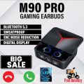 M90 Pro Earbuds TWS Earphone Touch Control Wireless Bluetooth 5.3 Headphone With Enviroment Noice Cancellation - Bluetooth Earbuds. 