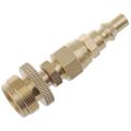 Propane Regulator Adapter-1 x 1lb Propane Regulator to 3/8inch Male Flare
1 x 3/8inch Male Flare to 1/4inch quick connect plug
1 x Thread Tape-. 