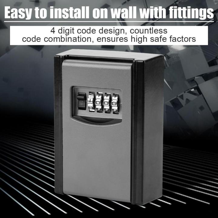 4 Di t Combination Pas Key Storage Box Wall Mounted Safety Lock Tool