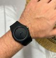 Black Arabic Aura Carbon Fiver Plastic Fashionable watch For Men. 