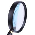 1pcs 90 mm 10X Frame Handheld Magnifying Glass Optical Glass Lens Wood Handle Magnifier For Reading. 