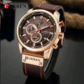 CURREN 8291 Fashion Quartz Men Watch Analog Digital Chronograph Leather Mens Watches Casual Sport Waterproof Male Clocks Часы.