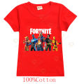 Fortnite children's short-sleeved T-shirt cartoon printing baby boy and girl Summer comfortable shirt clothes casual T-shirt. 