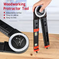 Woodworking Protractor Tool With Level Gauge Angle Finder Protractor DIY. 