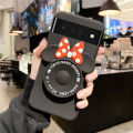 Phone Case For Google Pixel 6A Back CoverMakeup Mirror Soft Cute Cartoon Camera Stand Silicone Cases for Google Pixel 6A Back Cover Casing.