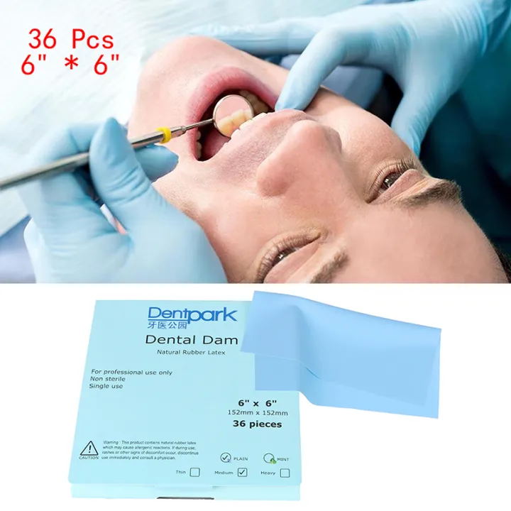 36Pcs%206%E2%80%9C*%206%E2%80%9D%20Dental%20Dam%20Sheet%20Blue%20Non%20Sterile%20Dental%20Rubber%20Dam%20Nature%20Latex%20-%20Image%202