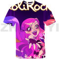 3D Anime Lolirock T-shirt Teenager Girl Men Clothing LoliRockstar Streetwear Tops Tee Oversized Tshirt Children Graphic T Shirts. 