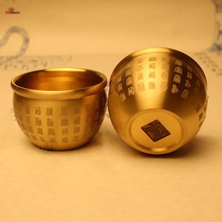 Brass%20Feng%20Shui%20Bowl%20Chinese%20Traditional%20Statue%20Sculpture%20for%20Desktop%20.5cmx5cm%20-%20Image%202