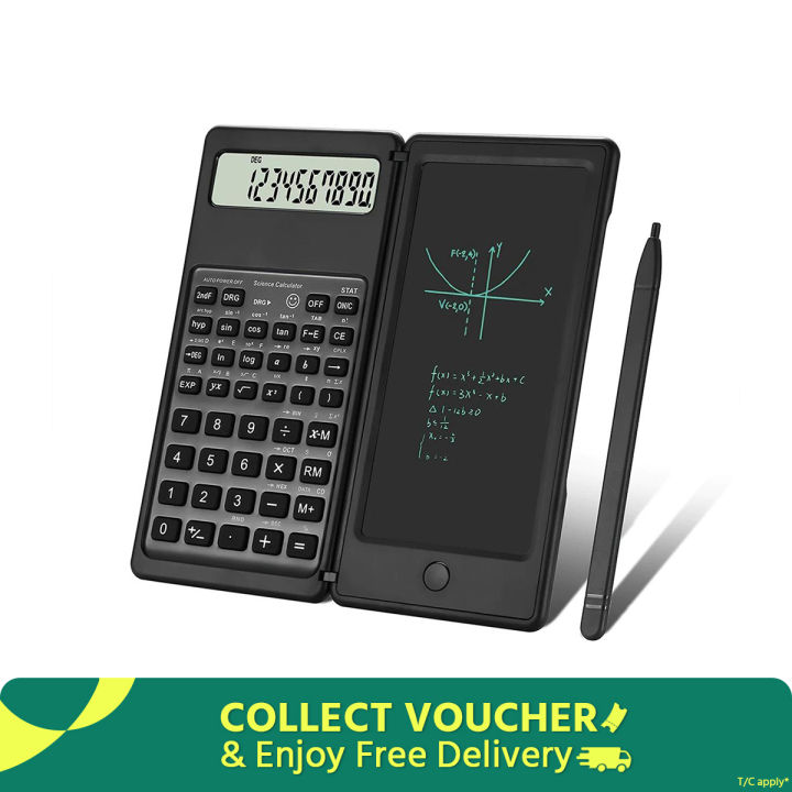 6 inches Smart scientific Calculator with Foldable Digital Drawing PAD, Stylus Pen with LCD Tablet TAB Foldable Eraser