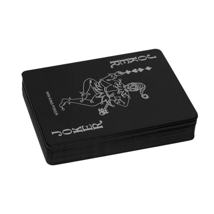 %E3%80%90Exclusive%E3%80%91%2054pcs/deck%20Waterproof%20PVC%20Plastic%20Cards%20Set%20Tricks%20Tool%20Pure%20Color%20Black%20Box-packed%20-%20Image%203