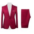 2Pcs/Set suit men Formal Business Party Solid Color Long Sleeve Blazer Suit Pants Wedding wear Men Blazer costume homme. 