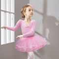 Teacher Recommended Autumn and Winter Long Sleeves Children plus Velvet Thickened Exercise Clothing Girls Gauzy Dance Dress Ballet Dancing Dress. 