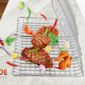 Stainless Steel Portable Bbq Net Holder Clip- Enjoy Convenient Grilling Anywhere With This Durable And Easy-To-Use Clip. 