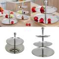 2 Tier Stainless Steel Cake Stand Cupcake Rack Fruit Plate Home Party Decor. 