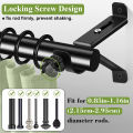Curtain Rod Bracket, Adjustable Heavy Duty Curtain Rod Holders, Black Curtain Rods Hooks Hangers for Wall Drapery Rod. 