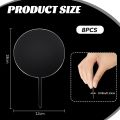 Acrylic Cake Topper Round Cupcake Topper Blank Cake Topper Stick,DIY Acrylic Cake Topper Blank Circle Cake DecoratingKit.