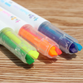 Two-Color Hilighter Pen Soft Color Student Candy Color Mark Color Pencil Key Marker.