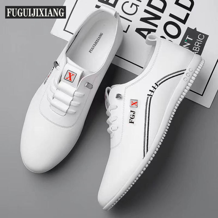 FUGUIJIXIANG%20Brand%20Men's%20Shoes%20Soft%20Bottom%20Soft%20Surface%20White%20Shoes%20Non-Slip%20Casual%20Leather%20Shoes%20for%20Men%20-%20Image%205