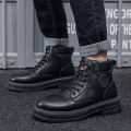 【selevn roind】 Men High-top Boots Quality Suede Leather Men Boots Warm Winter Ankle Boots Men 2023 New Outdoor Winter Work Shoes Walking Boots. 