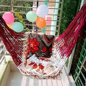 Hand Made Dulna Adult Rope Bed Hanging Dulna Use For All People Large Swing Rope Bed Rattan Dulna - Dolna