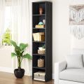 KBN Tall Narrow Bookshelf, 6-Tier Cube Display Rack, Modern Corner Bookshelf with Storage Space, Storage Cabinet for Home & Office. 