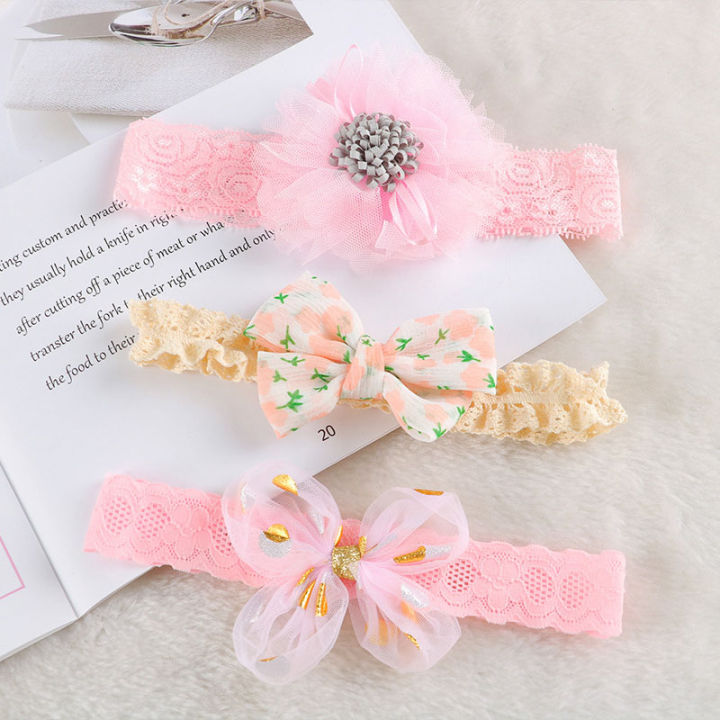LuckyBabyFans Store】（NEW）3Pcs/Set Sweet Crown Bow Baby