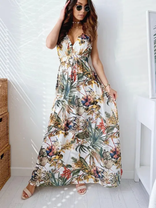 Women%20Bohe%20Maxi%20Long%20Sundress%20Summer%20Female%20V%20neck%20Backless%20Sleeveless%20Floral%20Print%20Bandage%20Party%20Dresses%20TCFZ-60%20-%20Image%204