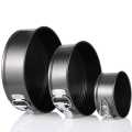 Non Stick 3 Piece Set Carbon Steel Springform Round Shape Cake Pan Mold.