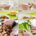 100 Pcs  Clear Plastic Gloves,  Eco-friendly Hand Gloves, Multi-Purpose Safety Cleaning Food Safe Gloves For Cooking, Medical Care, Gardening, Hair Salon, Spa, Home, Kitchen, and Bathroom. 