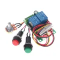 DC 6V 12V 24V PWM DC motor speed controller forward and reverse switch. 